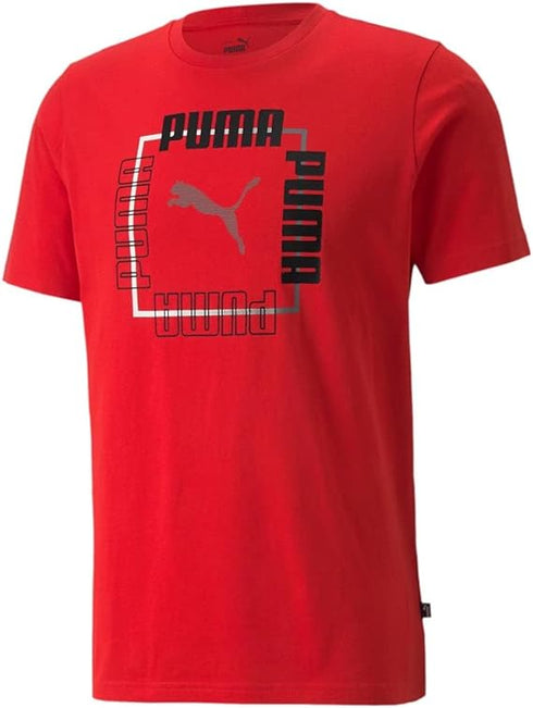PUMA LOGO MEN REGULAR FIT T-SHIRT | RED