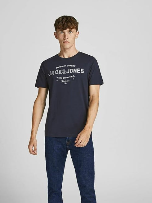 JACK & JONES O-NECK T SHIRT | NAVY