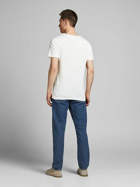 JACK & JONES MEN'S O-NECK T-SHIRT | WHITE