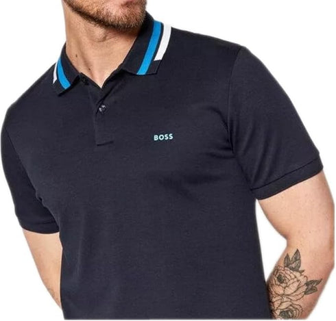 HUGO BOSS COTTON PHILLIPSON 101 POLO SHIRT SLIM FIT | NAVY