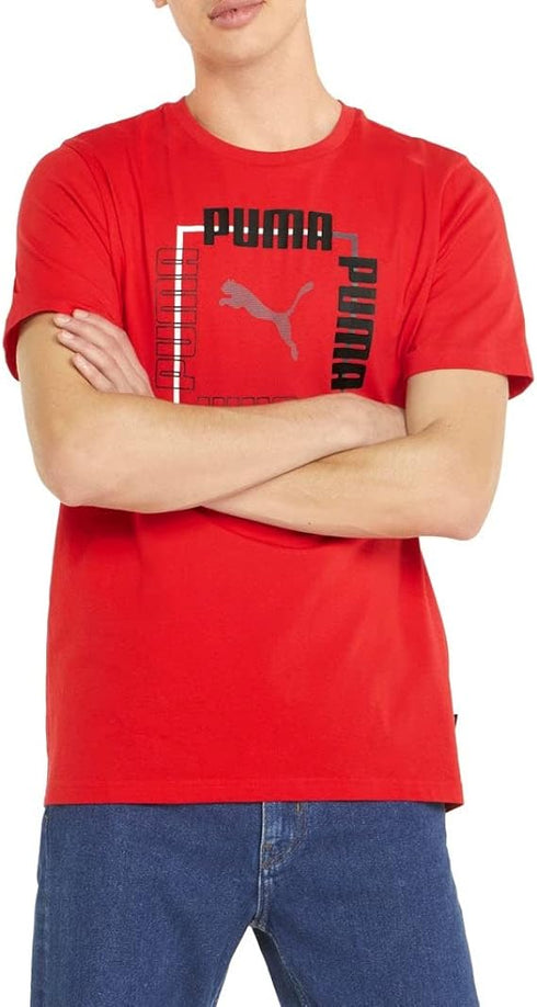 PUMA LOGO MEN REGULAR FIT T-SHIRT | RED