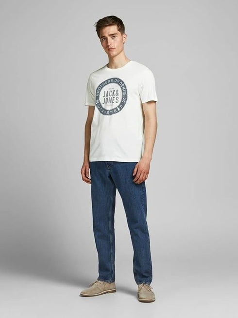 JACK & JONES MEN'S O-NECK T-SHIRT | WHITE