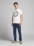 JACK & JONES MEN'S O-NECK T-SHIRT | WHITE