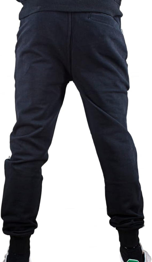 CERRUTI 1881-BITTI MENS JOGGING TROUSER-WITH LOGO STRIP | BLACK