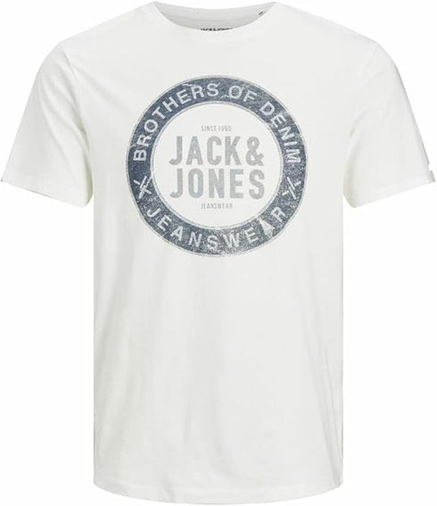 JACK & JONES MEN'S O-NECK T-SHIRT | WHITE