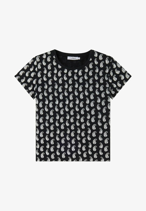 CONBIPEL WITH ALL OVER PRINT - PRINT T-SHIRT | NAVY