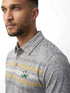 CAPTIVATING STRIPED POLO WITH SIMPLE LOGO | GREY