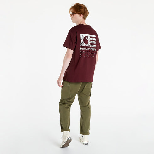 CARHARTT WIP S/S RELAXED FIT FADE STATE T-SHIRT | WINE / MAROON