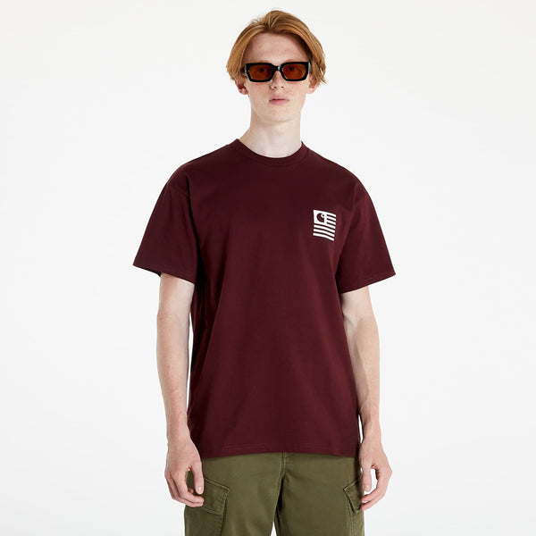 CARHARTT WIP S/S RELAXED FIT FADE STATE T-SHIRT | WINE / MAROON