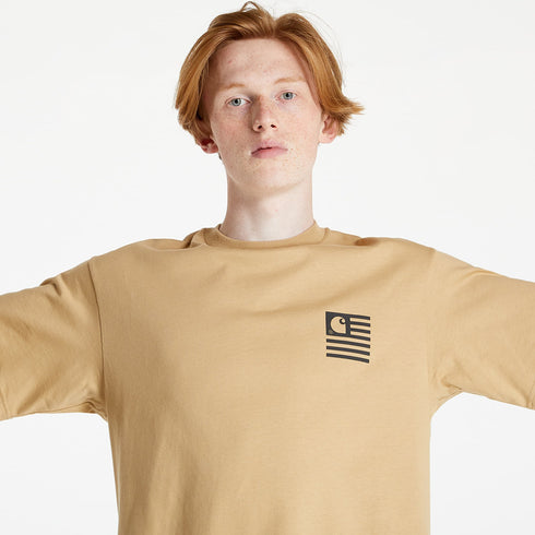 CARHARTT WIP S/S RELAXED FIT FADE STATE T-SHIRT | DUSTY H BROWN