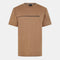 HUGO BOSS COTTON JERSEY REGULAR-FIT T-SHIRT WITH STRIPES AND LOGO | BEIGE