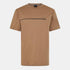 HUGO BOSS COTTON JERSEY REGULAR-FIT T-SHIRT WITH STRIPES AND LOGO | BEIGE