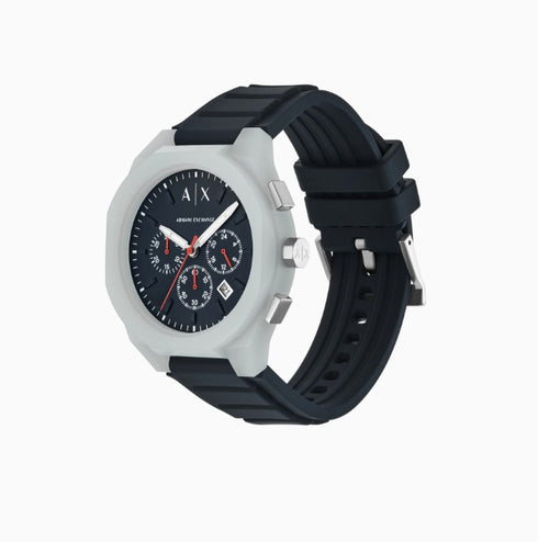Armani Exchange Sync Chronograph Silicone Watch Grey