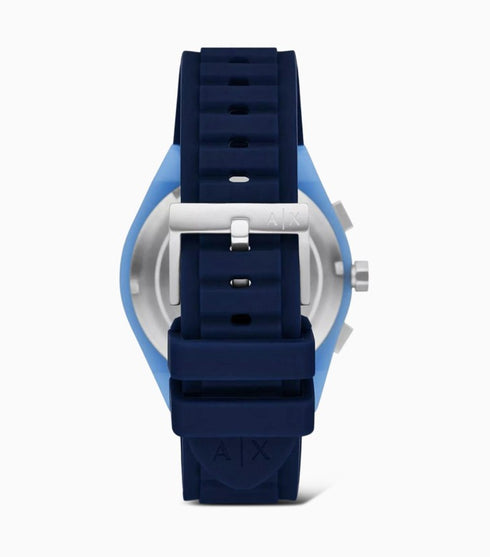 Armani Exchange Sync Chronograph Blue Silicone Watch