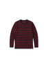 ANERKJENDT MENS STRIPED LONG SLEEVE T-SHIRT – NAVY & MAROON