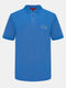 HUGO BOSS COTTON - PIQUE POLO SHIRT WITH LOGO PRINT | BLUE