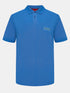 HUGO BOSS COTTON - PIQUE POLO SHIRT WITH LOGO PRINT | BLUE