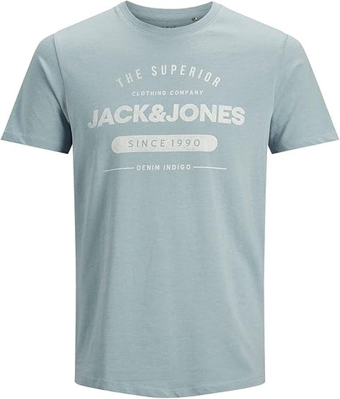 JACK & JONES MEN'S JJE JEANS TEE SS CREW NECK NOOS | SKY BLUE