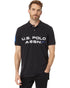U.S POLO ASSN. PIQUE PRINTED GRAPHIC POLO-MENS | BLACK
