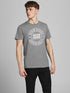 JACK & JONES MEN'S GRAPHIC SLIM FIT CREW NECK T-SHIRT | GREY