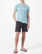 ESPRIT-MENS PREMIUM-SKY BLUE T-SHIRT WITH WHITE CHEST STRIP