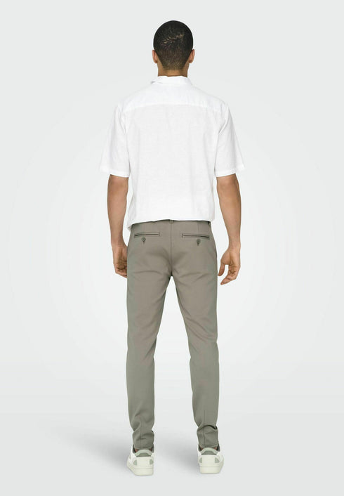 ONLY & SONS SLIM TAPERED FIT PANT / CHINO | VINTAGE KHAKI