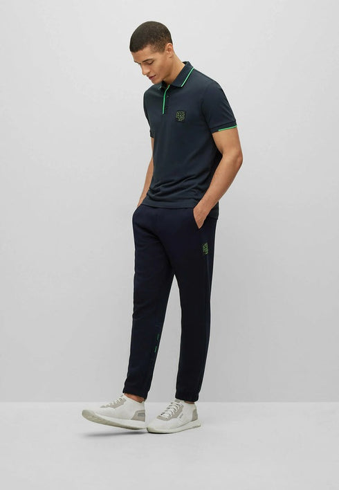 HUGO BOSS PAUL BADGE POLO SHIRT | BLACK