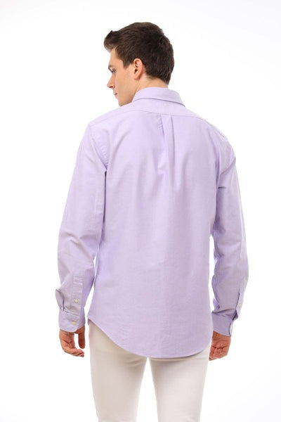 POLO RALPH LAUREN KNIT OXFORD SHIRT | LIGHT PURPLE