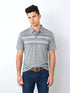 CAPTIVATING STRIPED POLO WITH DOG LOGO | GREY