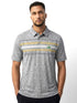 CAPTIVATING STRIPED POLO WITH SIMPLE LOGO | GREY