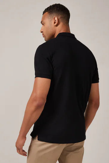 NEXT PIQUE SHORT SLEEVE POLO | BLACK