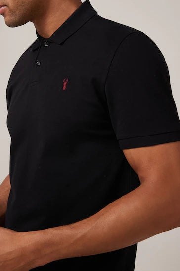 NEXT PIQUE SHORT SLEEVE POLO | BLACK