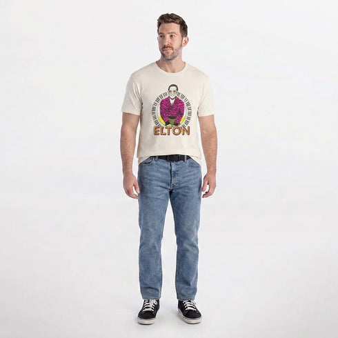 ELTON JOHN PREMIUM WHITE GRAPHIC T-SHIRT | SIGNATURE PRINT EDITION