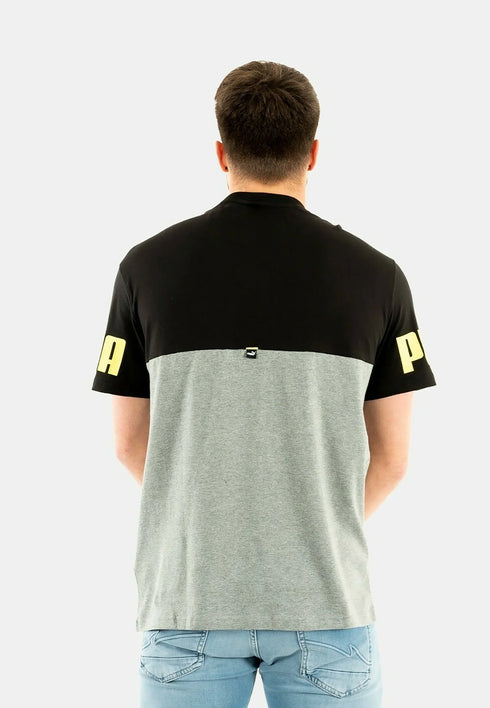 PUMA COLORBLOCKED ACTIVE T SHIRT | GREY