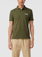 HUGO BOSS COTTON - PIQUE POLO SHIRT WITH LOGO PRINT | OLIVE GREEN