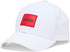 HUGO BOSS COTTON-TWILL CAP WITH RED LOGO LABEL | WHITE