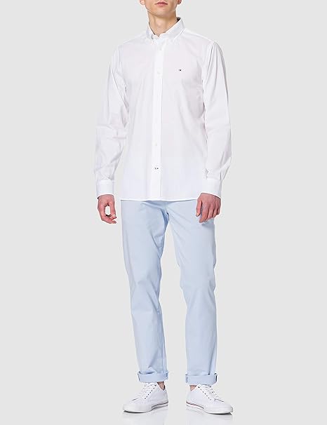 TOMMY HILFIGER - MEN'S NATURAL SOFT POPLIN REGULAR FIT - SHIRT | WHITE