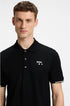BOSS MEN'S PADDY OPEN 25 ACTIVE PADDY MERCERISED COTTON POLO SHIRT WITH GRID DETAIL | BLACK