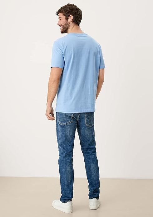 S.OLIVER PREMIUM FRONT PRINT T-SHIRT | SKY BLUE