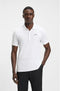 BOSS MEN'S PADDY OPEN 25 ACTIVE PADDY MERCERISED COTTON POLO SHIRT WITH GRID DETAIL | WHITE