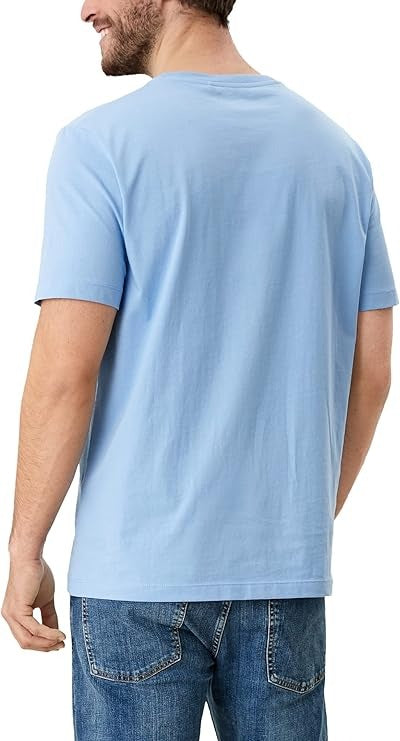 S.OLIVER PREMIUM FRONT PRINT T-SHIRT | SKY BLUE