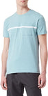 ESPRIT-MENS PREMIUM-SKY BLUE T-SHIRT WITH WHITE CHEST STRIP