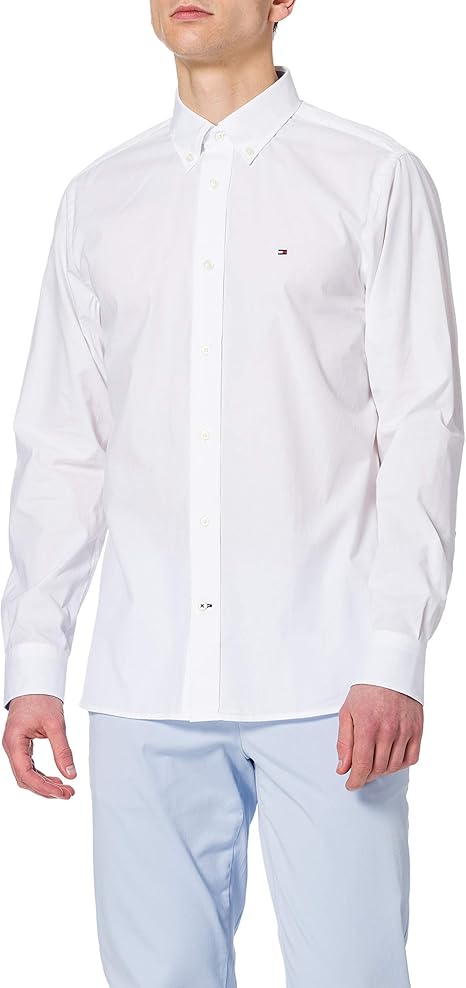 TOMMY HILFIGER - MEN'S NATURAL SOFT POPLIN REGULAR FIT - SHIRT | WHITE