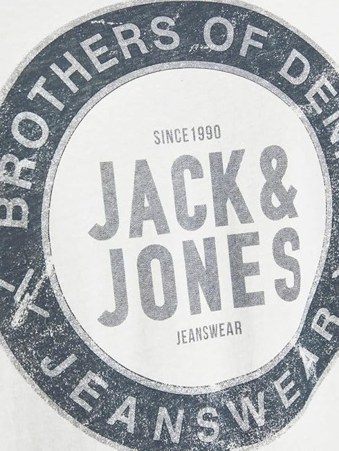 JACK & JONES MEN'S O-NECK T-SHIRT | WHITE