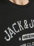 JACK & JONES MEN’S PREMIUM BLACK PRINTED T-SHIRT-CREW NECK