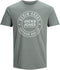 JACK & JONES MEN'S GRAPHIC SLIM FIT CREW NECK T-SHIRT | GREY