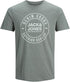 JACK & JONES MEN'S GRAPHIC SLIM FIT CREW NECK T-SHIRT | GREY