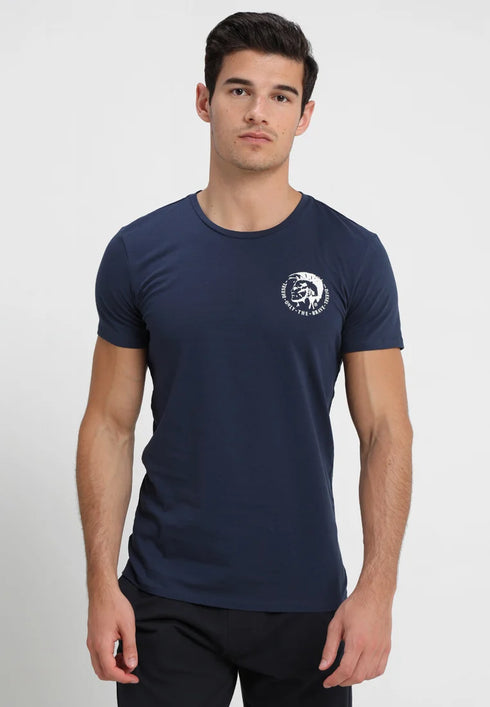DIESEL CREW NECK FLEXIBLE T-SHIRT | DARK BLUE