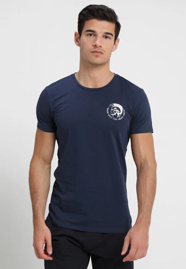 DIESEL CREW NECK FLEXIBLE T-SHIRT | DARK BLUE