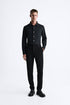 ZARA MENS PREMIUM COTTON SHIRT | BLACK